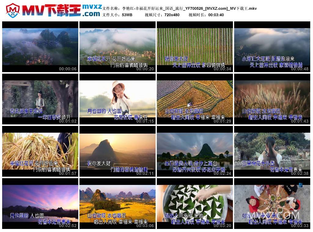 李艳红-幸福花开好运来_国语_流行_YF700526